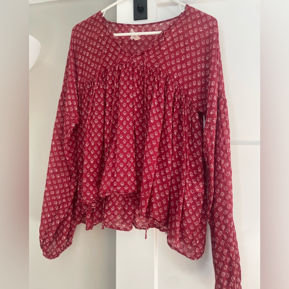 Daughters of India Rashmi Blouse in Scarlett